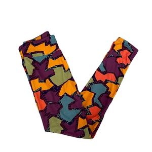OS LuLaRoe Geometric Polka Dot Leggings NWOT One Size